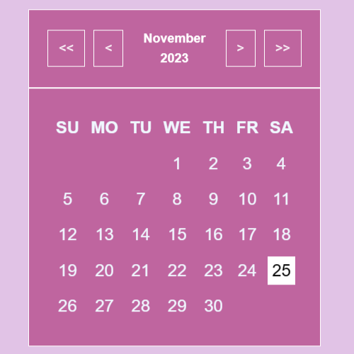 Calendar Web App